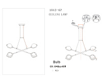 Люстра 1843-6P сн/пр