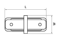 502106 Соединитель однофазный малый прямой BARRA БЕЛЫЙ сн/пр