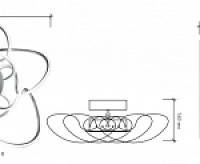 Люстра светодиодная "CAMELIA" 120W R-600-CROME/OPAL-220-IP20