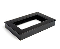 Катрин Рамка для 2-ой розетки стекло черный GFR00-7012-05