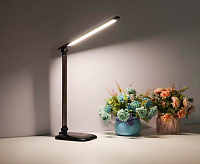 Настольная лампа TL-222BC металл, диммируемый черный/кофе