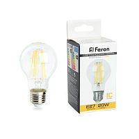 Лампа светодиодная FILAMENT 20W E27 2700K LB-620  шар (Feron)