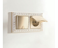 Веркель Рамка на 2 поста (белое золото) WL07-Frame-02