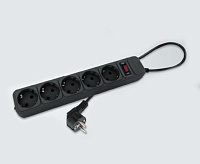 Сетевой фильтр SP-518 (1.8м 5 розеток) черный