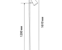 Светильник напольный (торшер) MT2029 2*Е27, черный