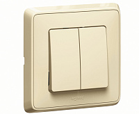 Cariva Выключатель 2-кл сл кость 773758
