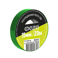 Изолента  ФАZА 15/20 желто-зеленая TP-15/20 сн/пр