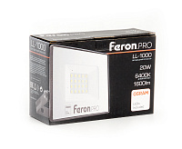 Прожектор светодиодный&nbsp;&nbsp;20W 6400K IP65 черный LL-1000 Feron PRO