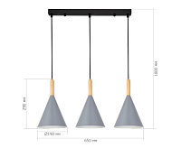 Подвесной светильник SLE1255-413-03 черный/серый