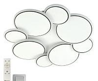 Люстра светодиодная "INDIGO" 90W 8R-RC-500/60 -WHITE/BLACK/WHITE-220V-IP20