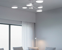 Люстра светодиодная "MATEO" 75W 6R-ON/OFF-915x250-WHITE/WHITE-220-IP20