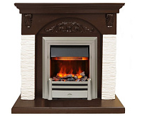 Портал Bern мелкий сланец белый под классический очаг