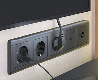 Веркель Рамка на 5 постов (Stream графит) W0052104