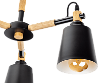 Люстра потолочная VOLANTE черный/дерево REV Ritter 52447 2