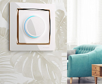 Веркель Рамка на 1 пост (Shabb белый/золото) WL03-Frame-01-white-GD / W0011933