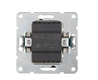 LK60 Выключатель 1-кл с индикатором черный бархат 860208