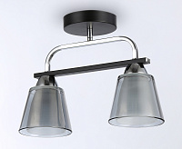 Люстра TR303231/2 BK/CH/SM/FR черный/хром/дымчатый/белый матовый E27*2 max 60W 340*120*250