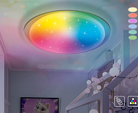 Накладной светильник с подсветкой RGB FF470 WH 60W  (ПДУ ИК)