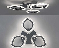 Люстра светодиодная "AZALIA ICE" 50W 3F-APP-490x70-CHROME/CLEAR-220-IP20