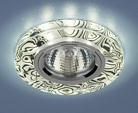 Светильник встраиваемый с подсветкой 8371 MR16 WH/BK белый/черный сн/пр