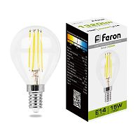 Лампа светодиодная FILAMENT 15W E14 4000K LB-515 шар (Feron)