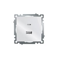 Катрин Розетка USB+type C 2-ая 250B 3A max 20w белый GLS10-7116-01