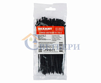 Хомут nylon 150 x 2,5 мм 100 шт чёрный  REXANT