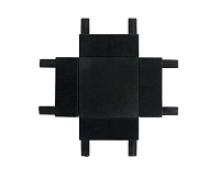 Flat Magnetic Четырёхсторонний соединитель для накладного шинопровода чёрный