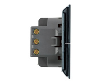 Мия Переключатель 2кл, черный бархат, RSW10-3107-05