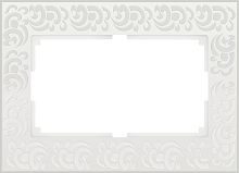 Веркель Рамка для двойной розетки (Floc белый) L05-Frame-01-DBL