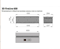 Электрический очаг Schones Feuer 3D FireLine 600 Pro стальной + синий цвет