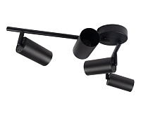 Светильник настенно-потолочный под лампу PCL 0504 4*GU10 BL черный IP20