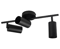 Светильник настенно-потолочный под лампу PCL 0403 3*GU10 BL черный IP20