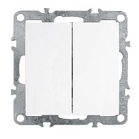 Эрна Выключатель 2-кл белый PSW10-9104-01