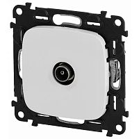 Valena ALLURE Розетка TV 0-2400 мГц с лиц панелью бел 753751 Valena ALLURE Розетка TV 0-2400 мГц с лиц панелью бел 753751