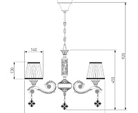 Люстра металл 60042/5 античная бронза