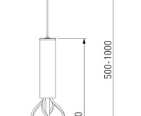Подвесной светильник 50191/1 LED матовое серебро/ золото сн/пр