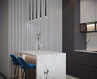 Панель МДФ 3D Line Modern L02 Береза черная 2750*160*19мм