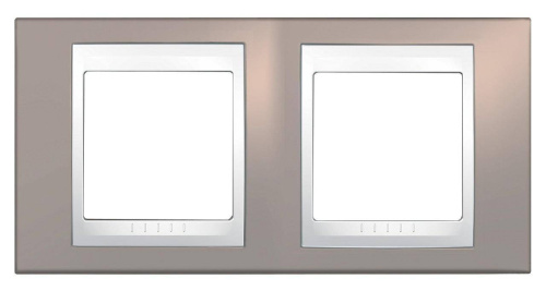 Рамка 2М UNICA коричневый/бел. MGU6.004.874