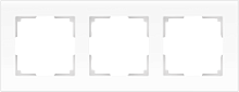 Веркель Рамка на 3 поста (белый матовый/стекло) WL01-Frame-03