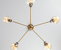 Люстра 70053/5 черный/золото сн/пр