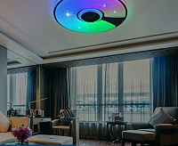 Светильник светодиодный музыкальный&nbsp;&nbsp;"SONG" RGB 80W R-APP-480-75-WHITE/CHROME/SHINY-220-IP20