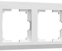 Веркель Рамка на 2 поста (Stark белый) WL04-Frame-02-white/W0021801