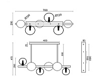 Люстра FILICIA 6xG9 R-700x280x470-chrome/white сн/пр