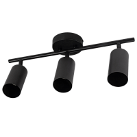 Светильник настенно-потолочный под лампу PCL 0403 3*GU10 BL черный IP20