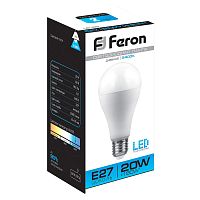 Лампа светодиодная 20W E27 6400K LB-98 шар (Feron)