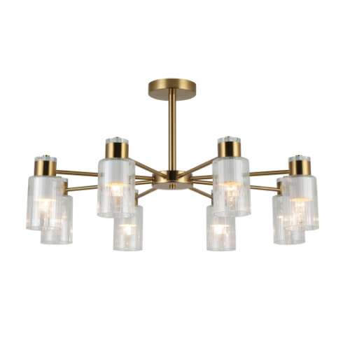 Люстра 74589/8 ANTIQUE BRASS+WHITE