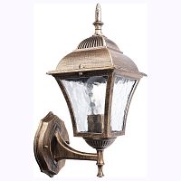 Светильник садово-парковый  60W 230V E27 черное золото на стену верх PL611