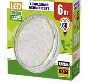 Лампа светодиодная PLED- ECO-GX53 6w 5000K CLEAR JAZZway 