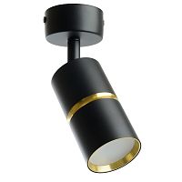 Светильник настенно-потолочный под лампу GU10, черный/золото ML1861